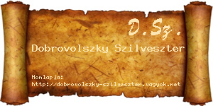 Dobrovolszky Szilveszter névjegykártya
